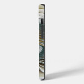 Nobly Golden Blauwgroen Abstracte Fantasy Fractal Case-Mate iPhone Case (Achterkant / Links)
