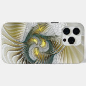 Nobly Golden Blauwgroen Abstracte Fantasy Fractal  Case-Mate iPhone Case (Achterkant (horizontaal))