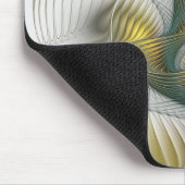 Nobly Golden Blauwgroen Abstracte Fantasy Fractal Muismat (Hoek)