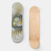 Nobly Golden Blauwgroen Abstracte Fantasy Fractal  Persoonlijk Skateboard (Voorkant)