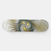 Nobly Golden Blauwgroen Abstracte Fantasy Fractal  Persoonlijk Skateboard (Horizontaal)