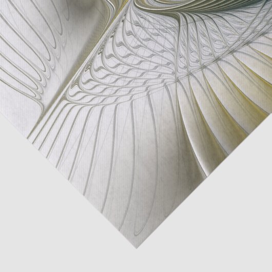 Nobly Golden Blauwgroen Abstracte Fantasy Fractal  Tissuepapier (Detail)