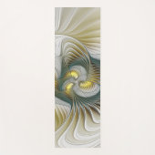 Nobly Golden Blauwgroen Abstracte Fantasy Fractal  Yogamat (Voorkant)