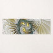 Nobly Golden Blauwgroen Abstracte Fantasy Fractal  Yogamat (Voorkant (horizontaal))