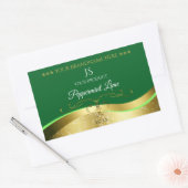 Nobly Wavy Gold Decor Donkergroen Monogram Label (Envelop)