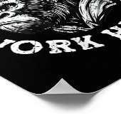 Nobody Cares Work Harder Funny Monkey (op de rug) Poster (Hoek)