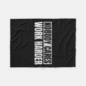 Nobody Cares Work Harder Military Motivational Fun Fleece Deken (Voorkant (Horizontaal))