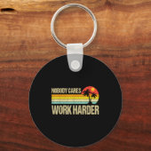 Nobody Cares Work Harder Motivational Fitness Work Sleutelhanger (Voorkant)