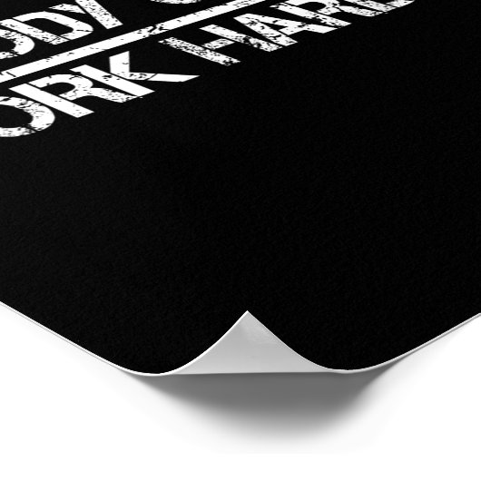 Nobody Cares Work Harder Retro Shirt-gym Motivatio Poster (Hoek)