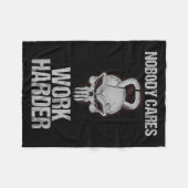 Nobody Cares Work Harder Workout Gym Motivation Gi Fleece Deken (Voorkant (Horizontaal))