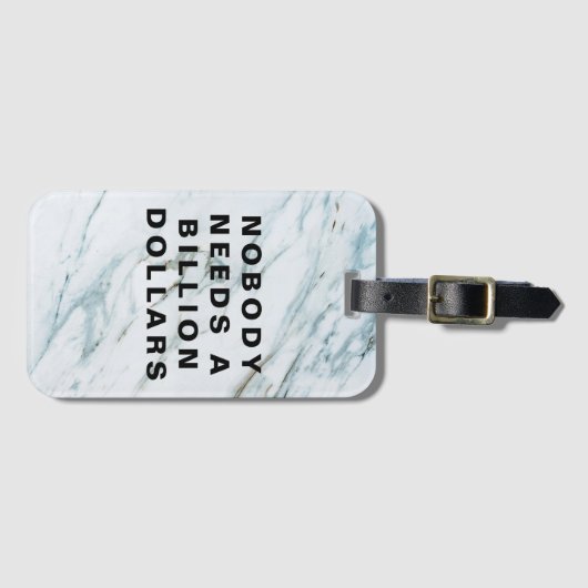 Nobody Needs a Billion Dollars Bagagelabel (Voorkant (horizontaal))