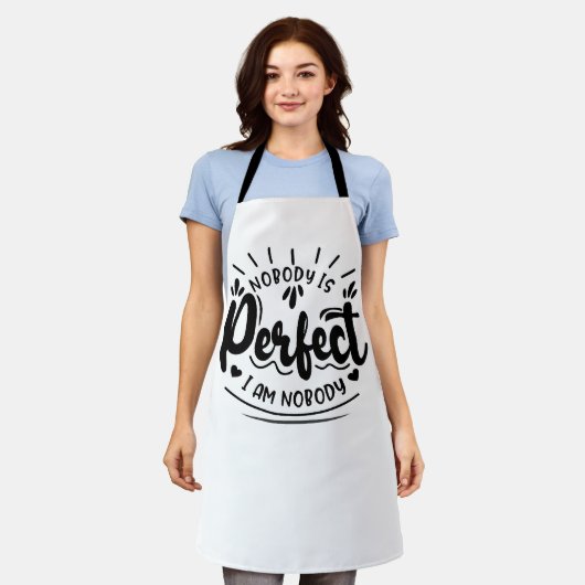 "Nobody's Perfect: een speelse kijk op perfectie" Schort (Gedragen)