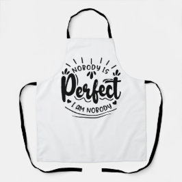 "Nobody's Perfect: een speelse kijk op perfectie" Schort