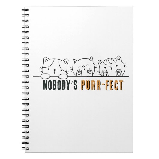 Nobody's Purr-fect Notebook (6.5" x 8.75") Notitieboek (Voorkant)