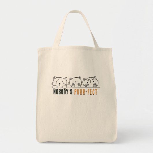 Nobody's Purr-fect Tote Bag (Voorkant)