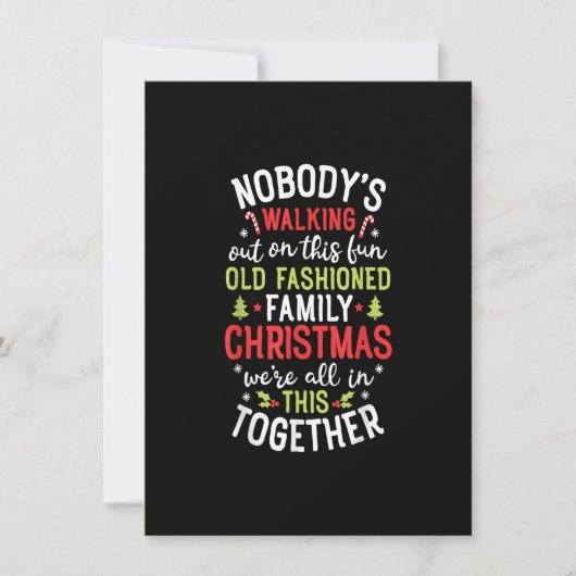 Nobody's Walking Out On This Fun Old Family Christ Kaart (Voorkant)