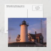 Nobska Lighthouse Bossen Hole Cape Cod Briefkaart (Voorkant / Achterkant)