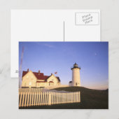 Nobska Lighthouse, Bossen Hole, Massachusetts Briefkaart (Voorkant / Achterkant)