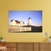 Nobska Lighthouse, Bossen Hole, Massachusetts Canvas Afdruk (Insitu (Woonkamer))