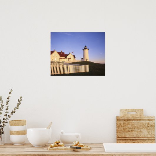 Nobska Lighthouse, Bossen Hole, Massachusetts Poster (Keuken)
