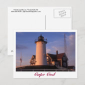 Nobska Lighthouse Cape Cod Bossen Hole Falmouth Briefkaart (Voorkant / Achterkant)