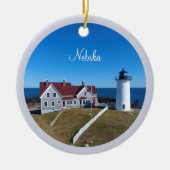 Nobska Lighthouse Cape Cod Kerstmis Keramisch Ornament (Voorkant)