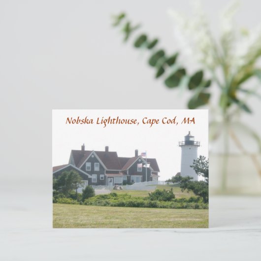 Nobska Lighthouse, Cape Cod, MA Briefkaart #1 (Staand voorkant)