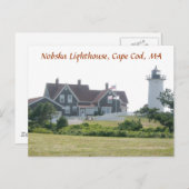 Nobska Lighthouse, Cape Cod, MA Briefkaart #1 (Voorkant / Achterkant)