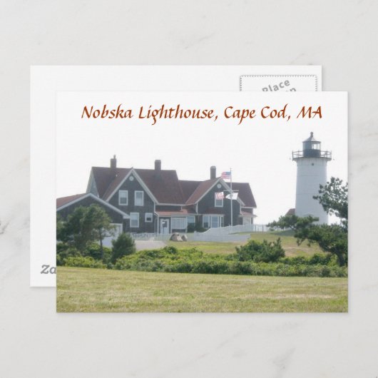 Nobska Lighthouse, Cape Cod, MA Briefkaart #1 (Voorkant / Achterkant)
