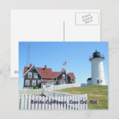 Nobska Lighthouse Cape Cod MA Briefkaart #2 (Voorkant / Achterkant)