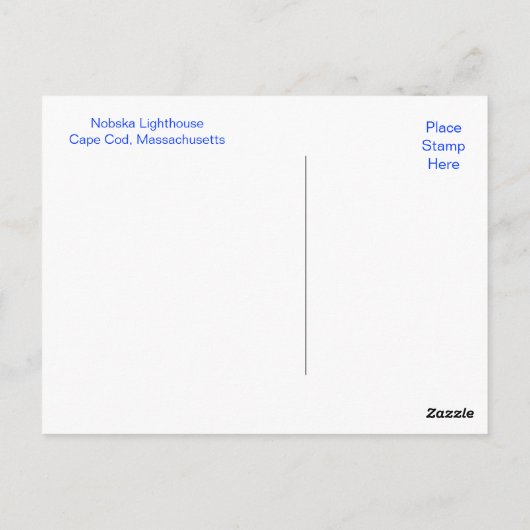 Nobska Lighthouse Cape Cod MA Painting Briefkaart (Achterkant)