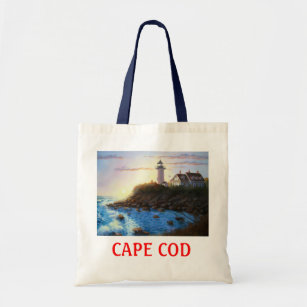 Nobska Lighthouse Cape Cod Massachusetts Canvas ta Tote Bag