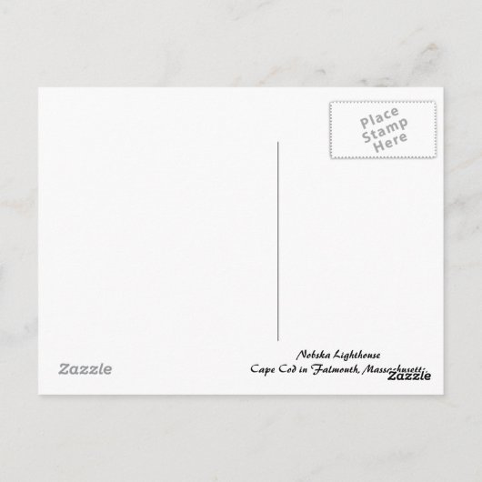 Nobska Lighthouse Post Card Briefkaart (Achterkant)