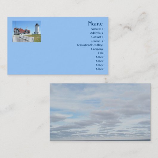 Nobska Lighthouse Visitekaartje (Voorkant / Achterkant)