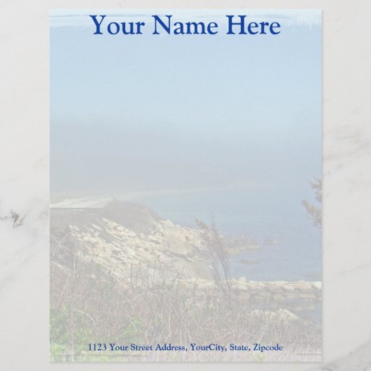 Nobska Point - Bossen Hole - Cape Cod Massachusett Gepersonaliseerd Briefhoofd (Voorkant)