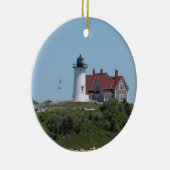 Nobska Point Light Bossen Hole Falmouth Keramisch Ornament (Rechts)