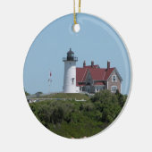 Nobska Point Light Bossen Hole Falmouth Keramisch Ornament (Links)