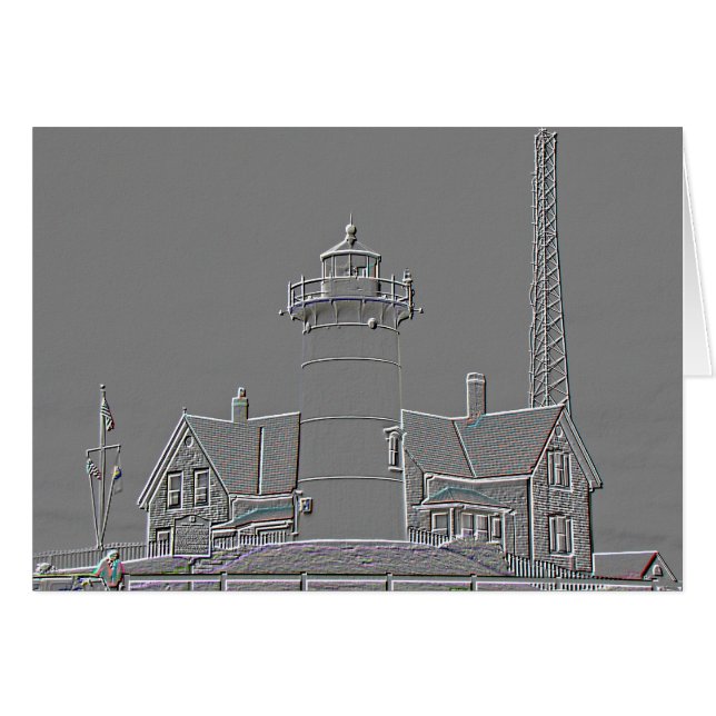 Nobska Point Lighthouse Digital Art (Voorkant Horizontaal)