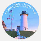 Nobska Point Lighthouse Massachusett Sticker (Voorkant)