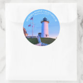 Nobska Point Lighthouse Massachusett Sticker (Tas)