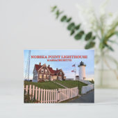 Nobska Point Lighthouse, Massachusetts Briefkaart (Staand voorkant)
