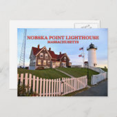 Nobska Point Lighthouse, Massachusetts Briefkaart (Voorkant / Achterkant)