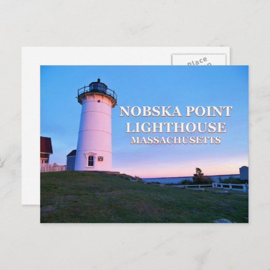 Nobska Point Lighthouse, Massachusetts Briefkaart (Voorkant / Achterkant)