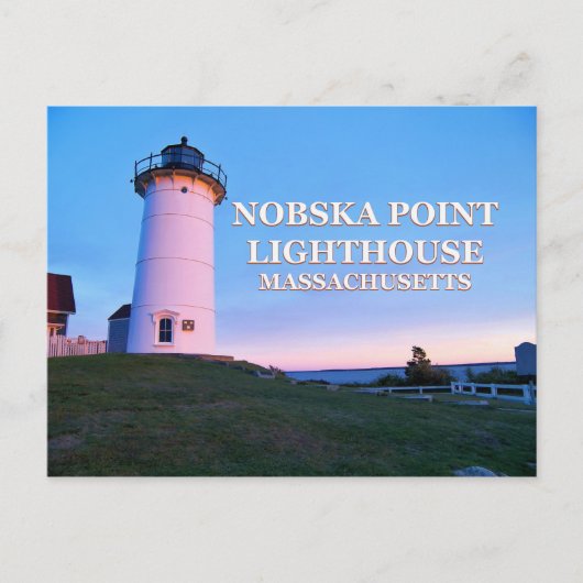 Nobska Point Lighthouse, Massachusetts Briefkaart (Voorkant)