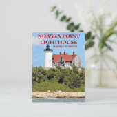 Nobska Point Lighthouse, Massachusetts Briefkaart (Staand voorkant)