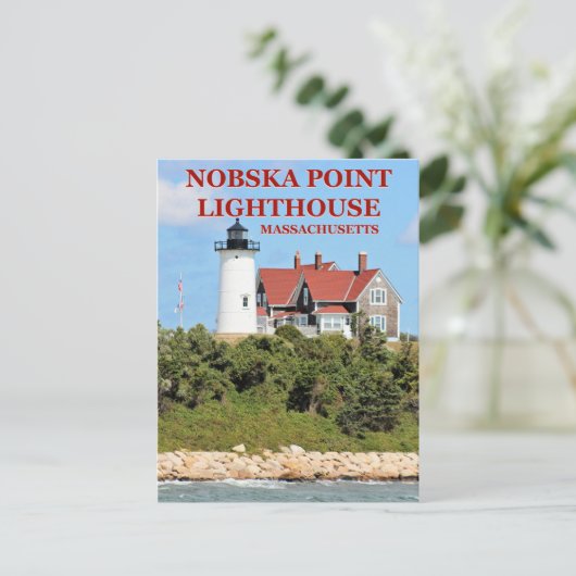 Nobska Point Lighthouse, Massachusetts Briefkaart (Staand voorkant)