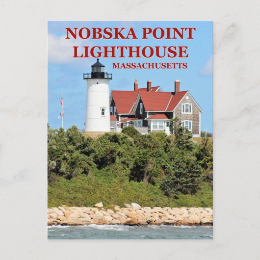 Nobska Point Lighthouse, Massachusetts Briefkaart (Voorkant)