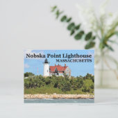 Nobska Point Lighthouse, Massachusetts Briefkaart (Staand voorkant)