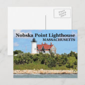 Nobska Point Lighthouse, Massachusetts Briefkaart (Voorkant / Achterkant)