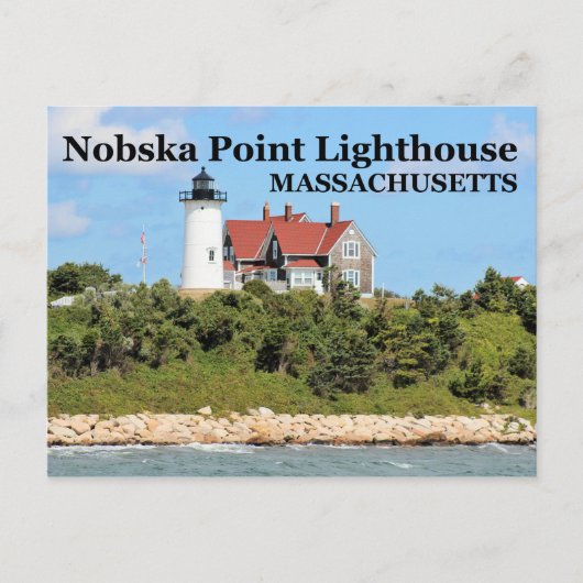Nobska Point Lighthouse, Massachusetts Briefkaart (Voorkant)